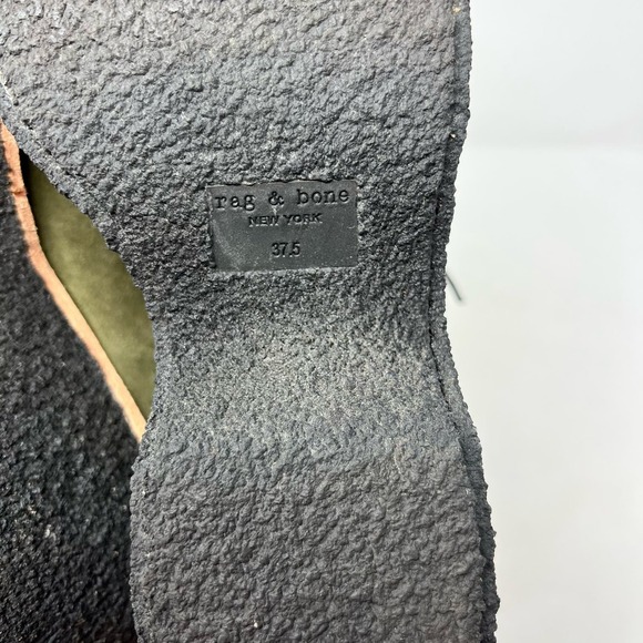 Rag & Bone Scout Suede Wedge Platform Boots In Green Size 37.5 - Picture 9 of 10